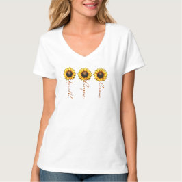 Tro Hopp Kärlek Sunflower T Shirt