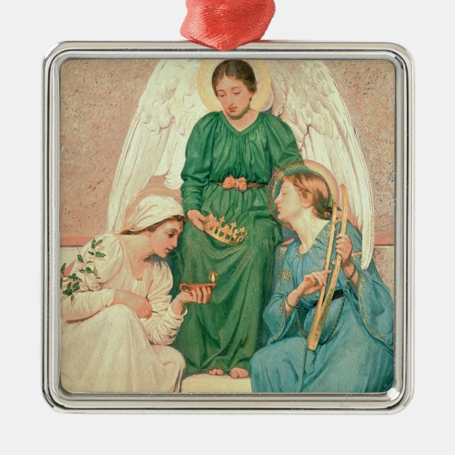 Tro, hopp och kärlek julgransprydnad metall (Framsidan)