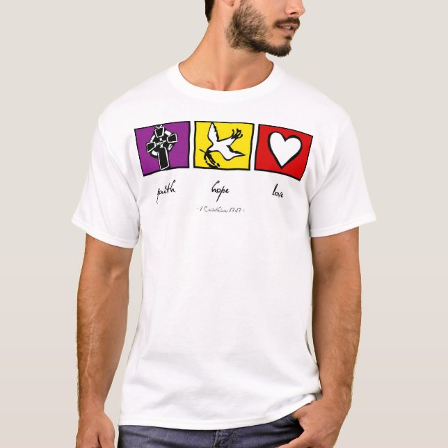 tro, hopp och kärlek tee (Framsida)