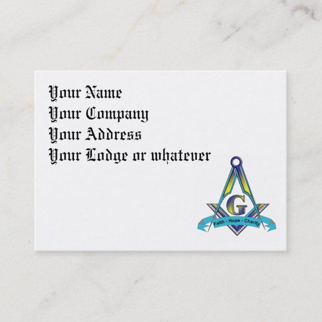 Tro hopp, välgörenhetvisitkortar visitkort (Framsida)