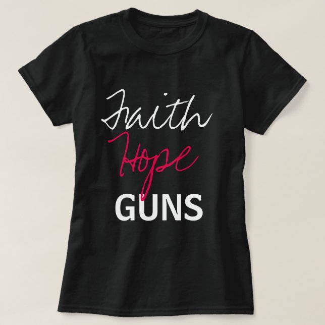 Tro hopp, vapen tee shirt (Design framsida)