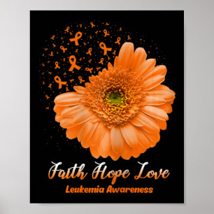Tro hoppet Kärlek Leukemia Medvetenhet om att det Poster