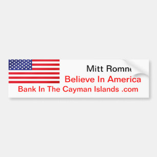 Tro i Amerika packar ihop i Caymanen Islands .com Bildekal