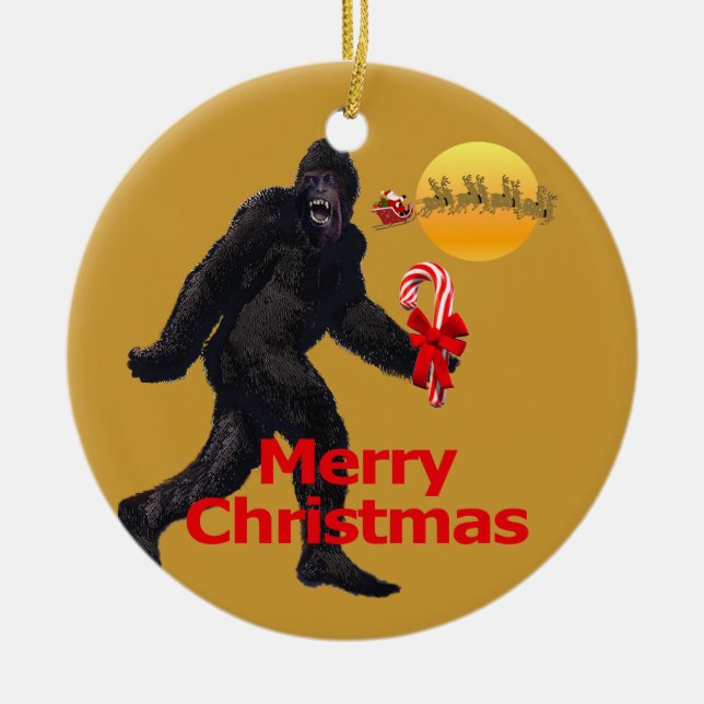 Tro i Bigfoot Julgransprydnad Keramik (Framsidan)