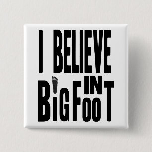 Tro i BIGFOOT - svart Knapp