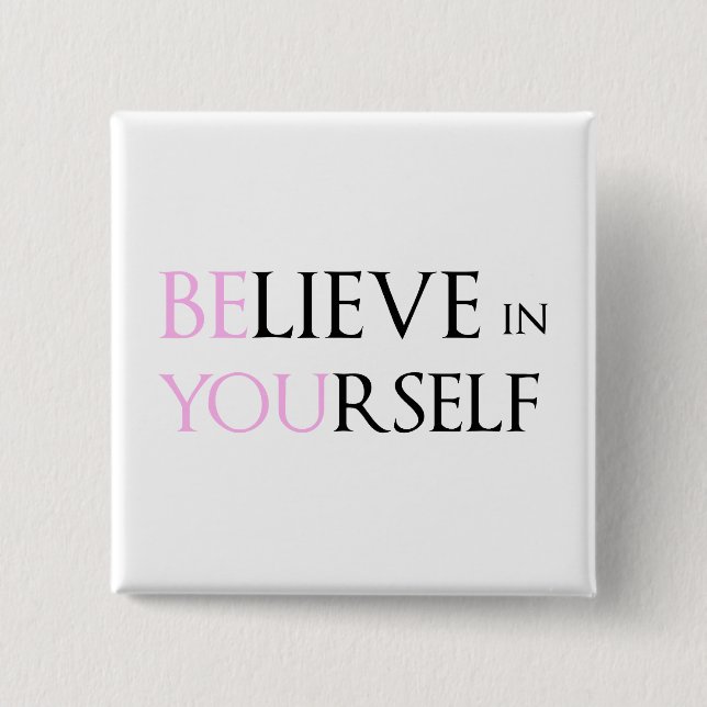 Tro i dig - är du motivationcitationsteckenmeme knapp (Framsida)