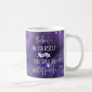 Tro i dig citationstecknet kaffemugg