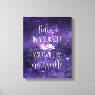 Tro i dig det Motivational citationstecknet Canvastryck