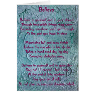 Tro i dig hälsningskort