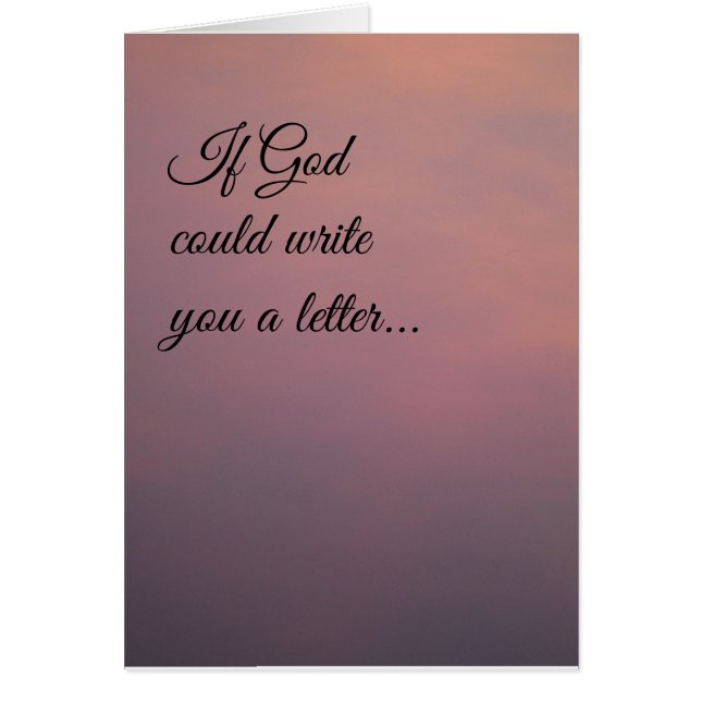 Tro i dig hälsningskort (Framsidan)