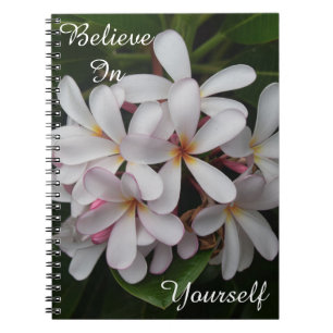 Tro i dig Plumeria Anteckningsbok