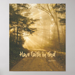 Tro i Gud Bible Verse Christian Poster