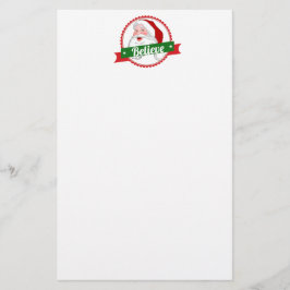 Tro i jultomten din bakgrundsfärg brevpapper