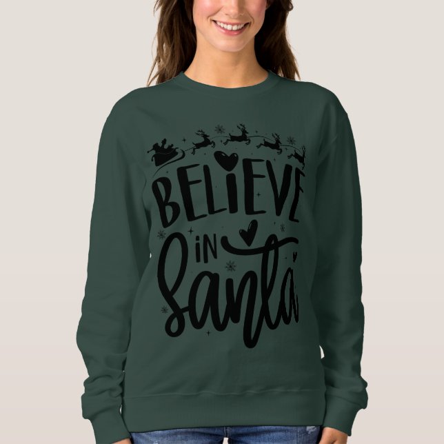 Tro i jultomten - Sweatshirts T Shirt (Framsida)