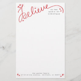 Tro i magin av julbrevpapper brevpapper