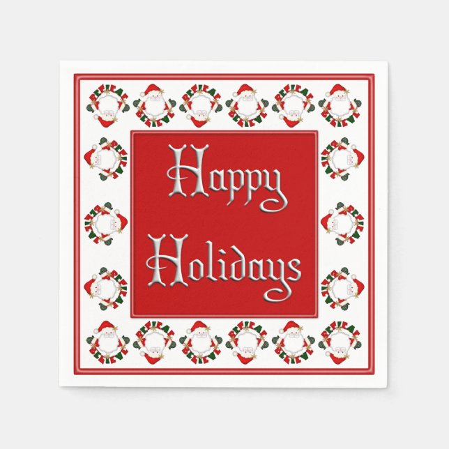 Tro i Santa Stil 2-Pappra Napkins Pappersservett (Framsidan)