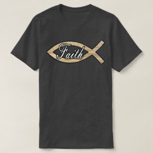 Tro Ichthys Kristendom Fisk Symbol Sand T Shirt
