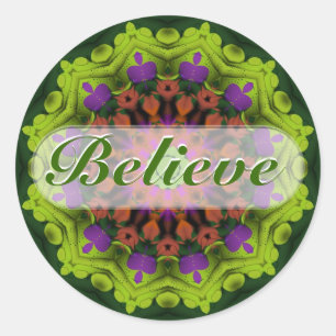 Tro: inspiration: Geometric Mandala Art Runt Klistermärke