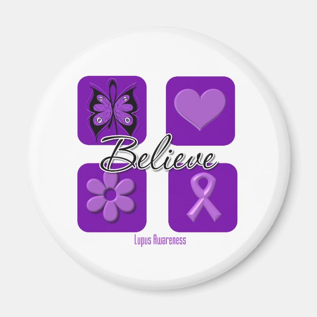 Tro inspiration Lupus Awareness Magnet (Framsidan)