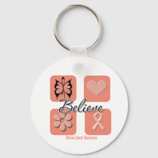Tro inspiration Uterine Cancer Nyckelring