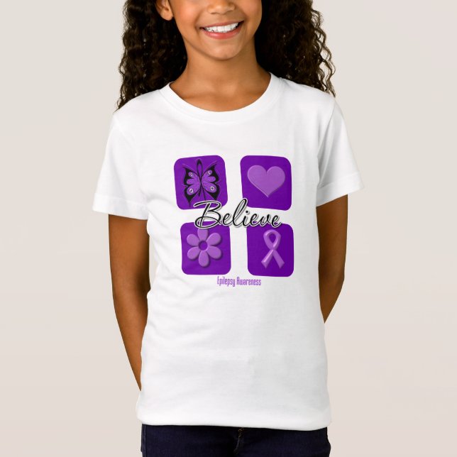 Tro inspirationepilepsimedvetenhet t-shirt (Framsida)