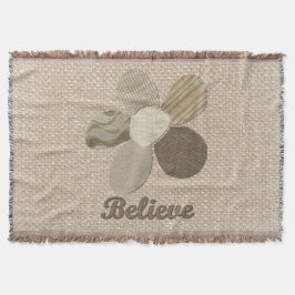 Tro inspirera blommatygCollage Filt