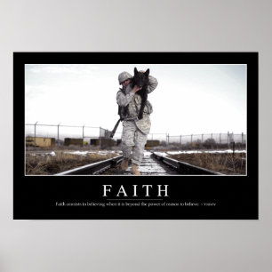 Tro: Inspirera citationstecken Poster