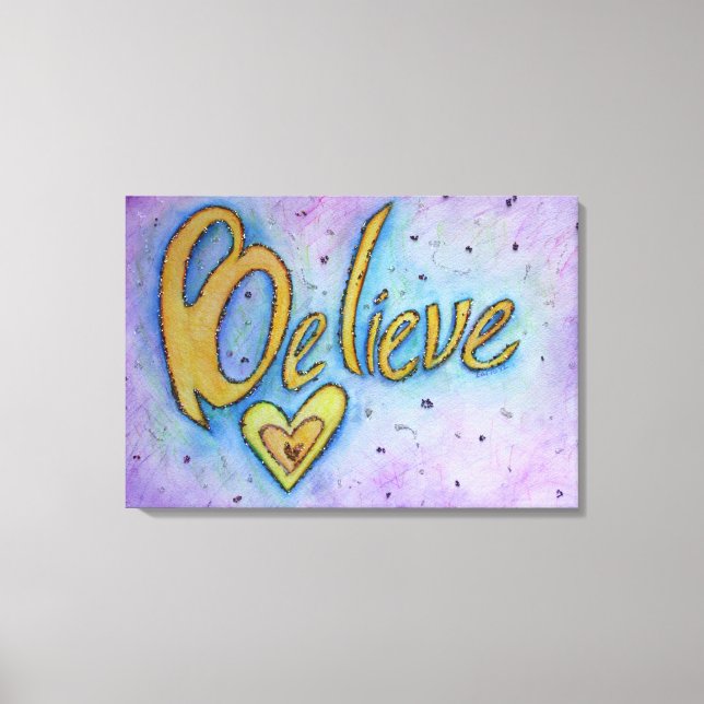 Tro inspirerande Ord-målning för Canvas Art (Framsida)