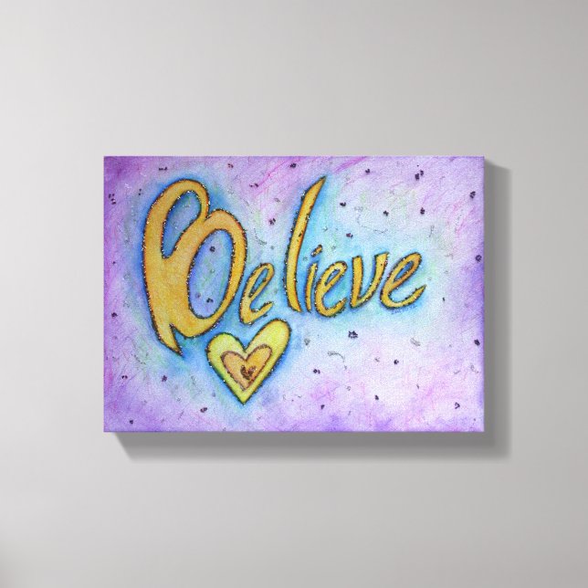 Tro inspirerande Ord-målning för Canvas Art (Framsida)
