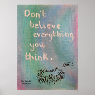 Tro inte allt du Tänkor - Wise Hedgehog Poster
