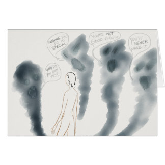 Tro inte din spöken hälsningskort