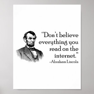 Tro inte på allt du läser på internet poster