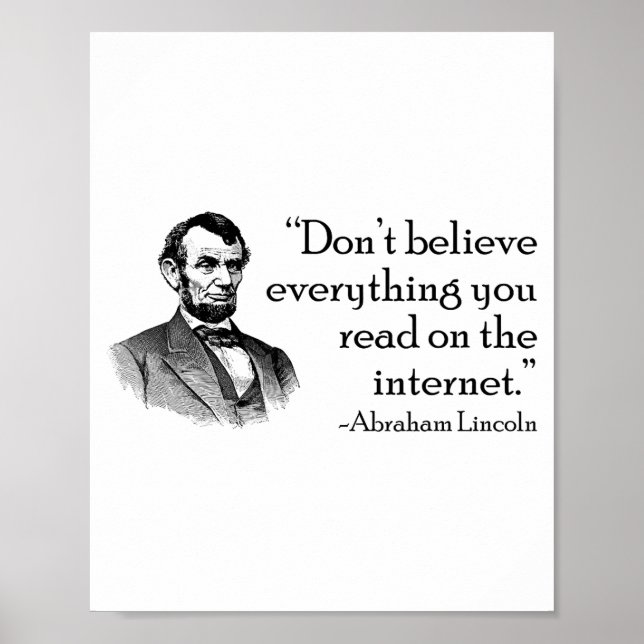 Tro inte på allt du läser på internet  poster (Framsidan)