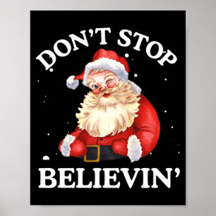 Tro inte på att Santa Rolig tomte ansikte Poster