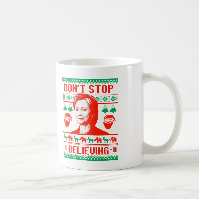 Tro inte på Hillary jul Kaffemugg (Höger)