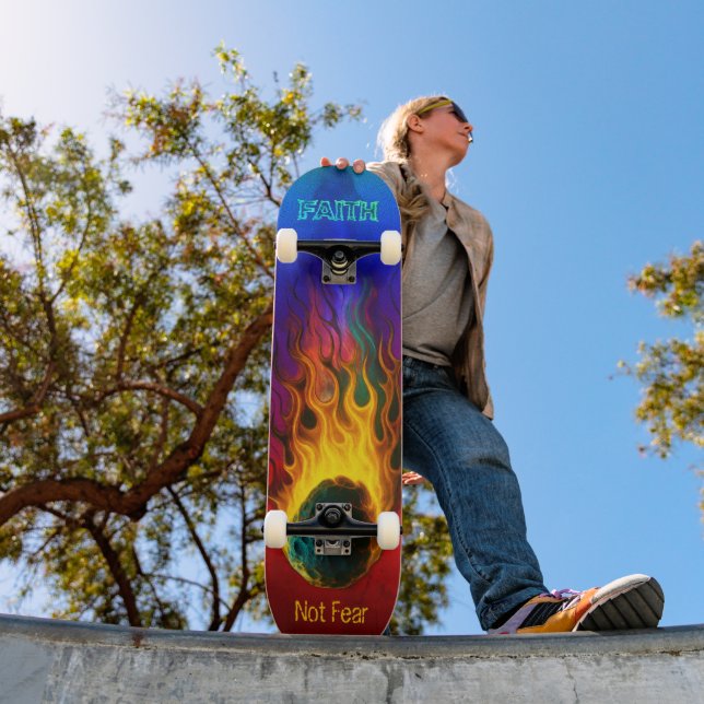Tro Inte Rädsla Mini Skateboard Bräda 18,5 Cm (Utomhus 1)