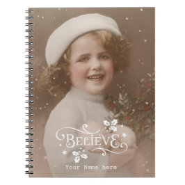 tro jul firande vintage retro anteckningsbok med spiral