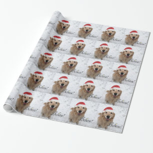 Tro jul för guld- Retriever Presentpapper