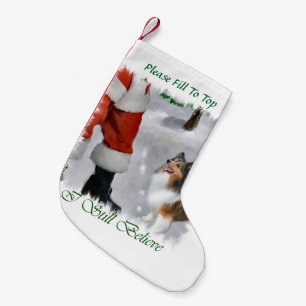 Tro jul för Shetland Sheepdog Liten Julstrumpa