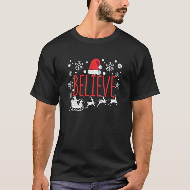 Tro jul Jultomten Hat Christian PJs Xm T Shirt (Framsida)
