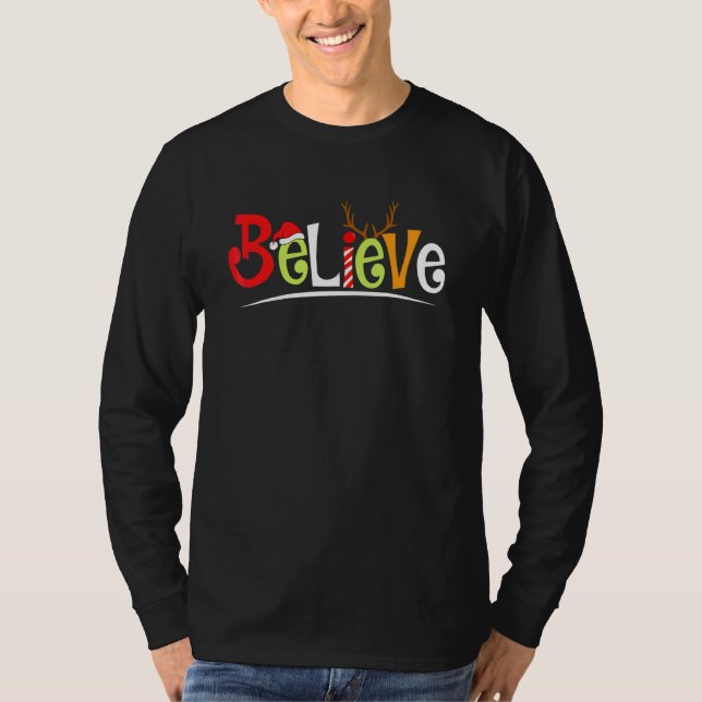 Tro jul Xmas Matchande Familj Pyjamas T Shirt (Framsida)