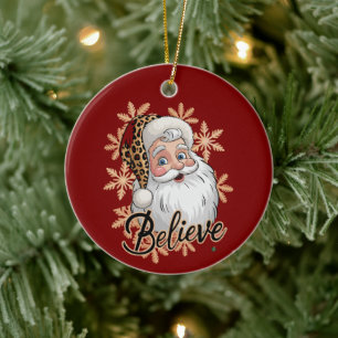 Tro julfest familj Xmas högtid Julgransprydnad Keramik