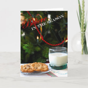 Tro - julkakor & mjölk för Santa Helgkort