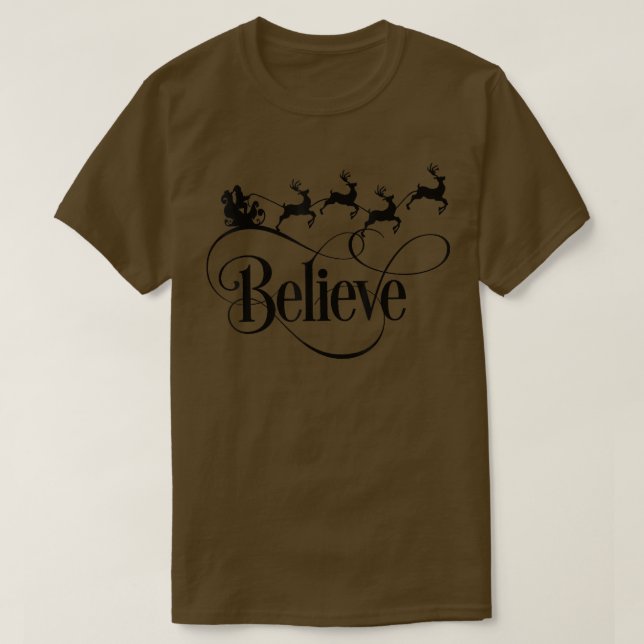 Tro julrenar i Träd Snö T Shirt (Design framsida)
