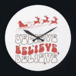 tro Jultomten christmas Wooden Box Sign Stor Klocka<br><div class="desc">Jultomten tror på christmas söta hemdekan.</div>