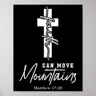 Tro Kan Flytta Berg Jesus Gud Bibeln Jesus Vert Poster