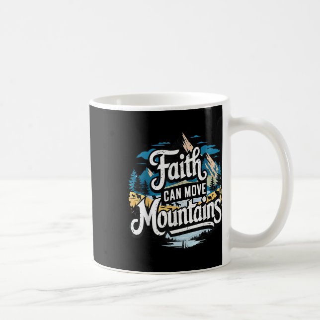 Tro Kan Flytta Berg Jesus Religiös Kristendom Kaffemugg (Höger)