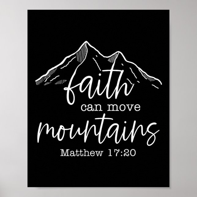 Tro kan flytta berg kristen bibelvers Jes Poster (Framsidan)