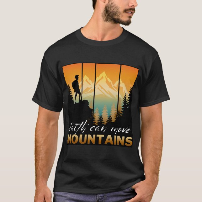 Tro Kan Flytta Berg T Shirt (Framsida)