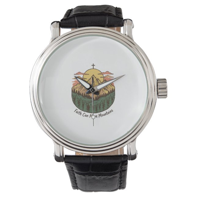 Tro Kan Flytta Berg Vintage Bergtröja (3 Armbandsur (Framsida)